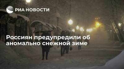 Синоптики центра "Фобос" спрогнозировали аномально снежную зиму в России