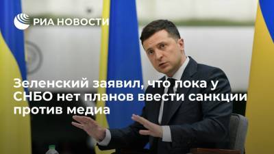 Зеленский заявил, что пока у СНБО нет планов ввести санкции против олигархов или медиа