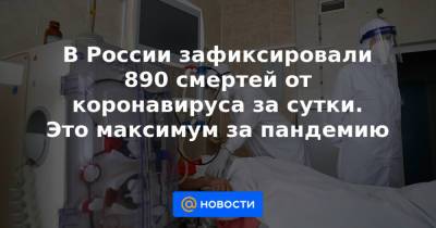 В России зафиксировали 890 смертей от коронавируса за сутки. Это максимум за пандемию