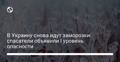 В Украину снова идут заморозки: спасатели объявили I уровень опасности