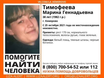 В Кемерове пропала без вести 38-летняя женщина