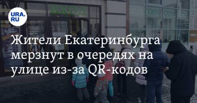 Жители Екатеринбурга мерзнут в очередях на улице из-за QR-кодов. Фото