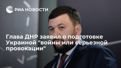 Глава ДНР Пушилин заявил о подготовке Украины к войне или серьезной провокации