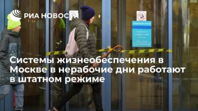 Бирюков: системы жизнеобеспечения в Москве в нерабочие дни функционируют в штатном режиме