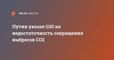 Путин указал G20 на недостаточность сокращения выбросов CO2