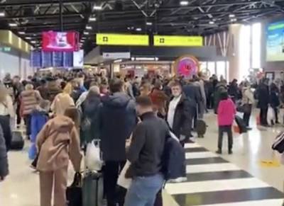 В московском аэропорту Шереметьево образовались очереди из сотен пассажиров