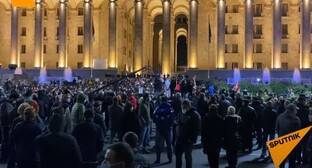 Сторонники оппозиции вышли на акцию протеста в Тбилиси