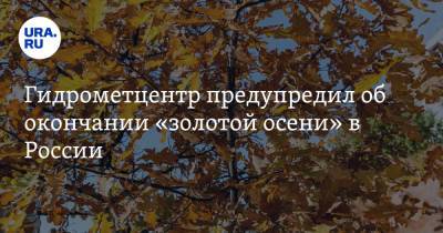 Гидрометцентр предупредил об окончании «золотой осени» в России