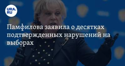 Памфилова заявила о десятках подтвержденных нарушений на выборах