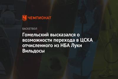 Гомельский высказался о возможности перехода в ЦСКА отчисленного из НБА Луки Вильдосы