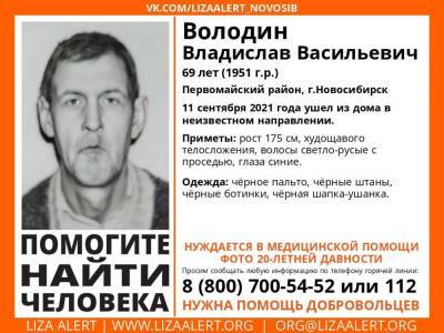 В Новосибирске с 11 сентября ищут пропавшего 69-летнего мужчину
