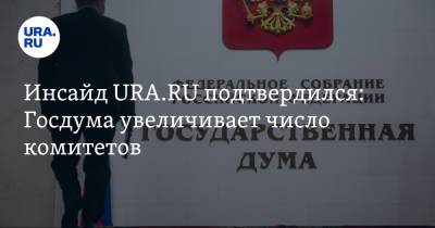 Инсайд URA.RU подтвердился: Госдума увеличивает число комитетов