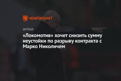 «Локомотив» хочет снизить сумму неустойки по разрыву контракта с Марко Николичем