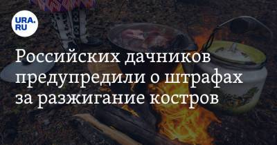 Российских дачников предупредили о штрафах за разжигание костров