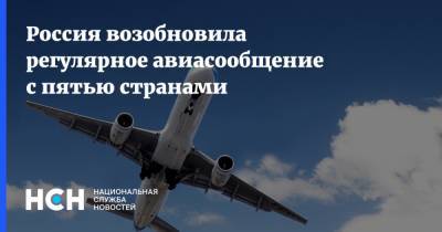 Россия возобновила регулярное авиасообщение с пятью странами