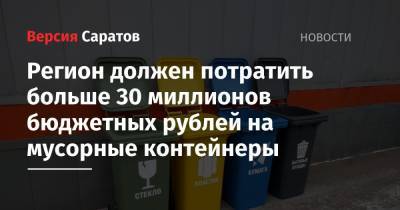 Регион должен потратить больше 30 миллионов бюджетных рублей на мусорные контейнеры