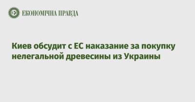 Киев обсудит с ЕС наказание за покупку нелегальной древесины из Украины