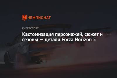 Кастомизация персонажей, сюжет и сезоны — детали Forza Horizon 5