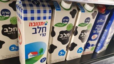 Цельное молоко в Израиле дорожает