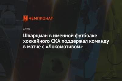 Шварцман в именной футболке хоккейного СКА поддержал команду в матче с «Локомотивом»