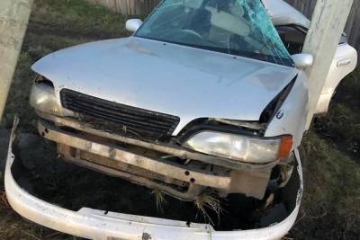 Водитель в Забайкалье врезался в ЛЭП — пострадали два пассажира
