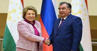Матвиенко и Рахмон обсудили межпарламентские связи двух стран