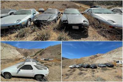 13 стареньких Porsche 928 кто-то выбросил в Калифорнии
