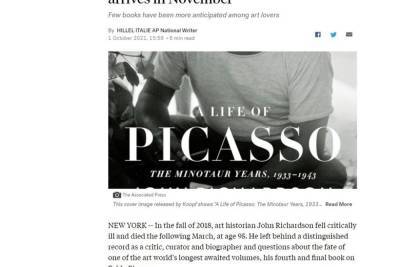Внук Пикассо заявил, что самая точная биография художника будет опубликована в ноябре