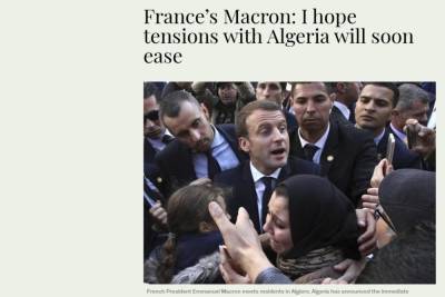 Макрон заявил о надеждах, что напряженность с Алжиром скоро ослабнет