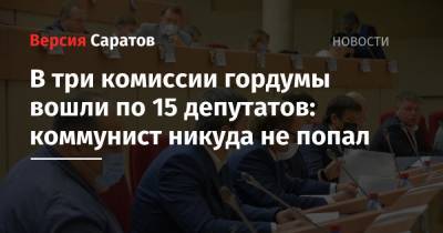 В три комиссии гордумы вошли по 15 депутатов: коммунист никуда не попал