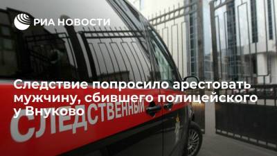 Следствие попросило арестовать мужчину, сбившего полицейского у аэропорта Внуково