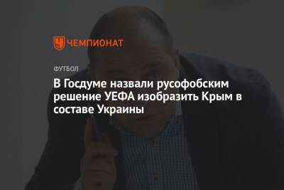В Госдуме назвали русофобским решение УЕФА изобразить Крым в составе Украины