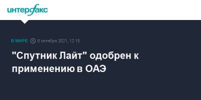 "Спутник Лайт" одобрен к применению в ОАЭ - interfax.ru - Москва - Россия - Египет - Эмираты
