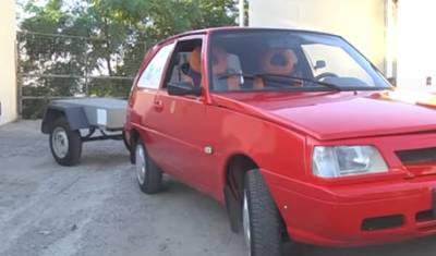 Вторая жизнь для старой "Таврии": на дорогах Украины заметили уникальный электрокар "Kozak EV"