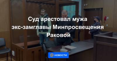 Суд арестовал мужа экс-замглавы Минпросвещения Раковой