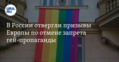 В России отвергли призывы Европы по отмене запрета гей-пропаганды