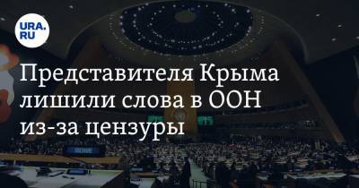 Представителя Крыма лишили слова в ООН из-за цензуры