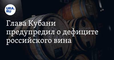 Глава Кубани предупредил о дефиците российского вина