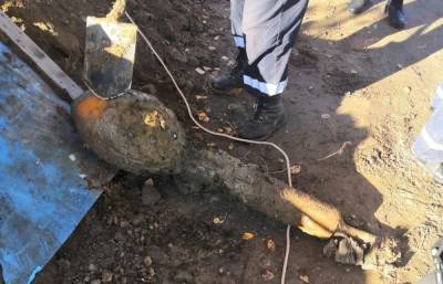 В Ржеве Тверской области во время замены труб нашли реактивный снаряд