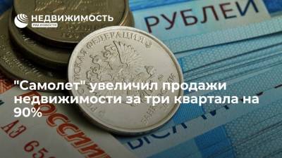 "Самолет" увеличил продажи недвижимости за три квартала на 90% - realty.ria.ru - Москва