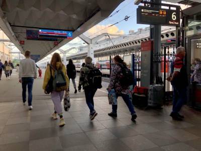 Петербургские контролеры проверили наличие масок у пассажиров пригородных поездов