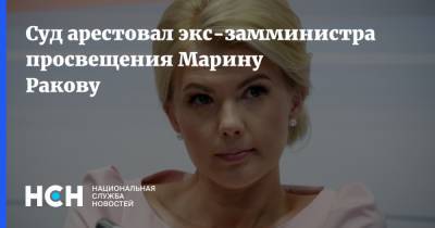 Суд арестовал экс-замминистра просвещения Марину Ракову