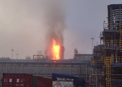 На Амурском газоперерабатывающем заводе произошел взрыв