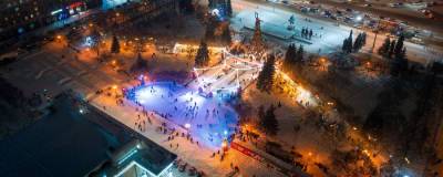 В Новосибирске на площади Ленина вновь зальют каток необычной формы
