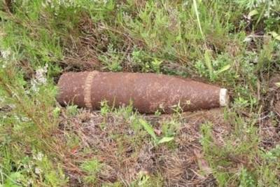 В Смоленской области нашли крупнокалиберный артиллерийский снаряд
