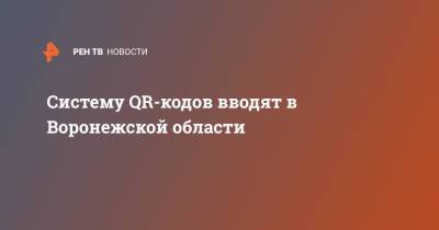 Систему QR-кодов вводят в Воронежской области