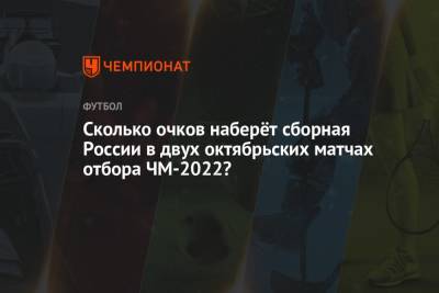 Сколько очков наберёт сборная России в двух октябрьских матчах отбора ЧМ-2022?