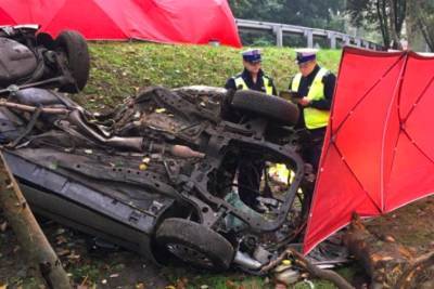 Авто с украинцами в Польше влетело в дерево и перевернулось: тела погибших вырезали из авто