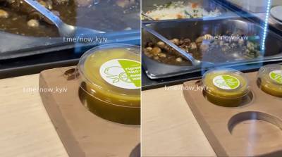 В Киеве в ресторане популярной сети сняли на видео тараканьи бега у блюд