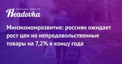 Минэкономразвития: россиян ожидает рост цен на непродовольственные товары на 7,2% к концу года